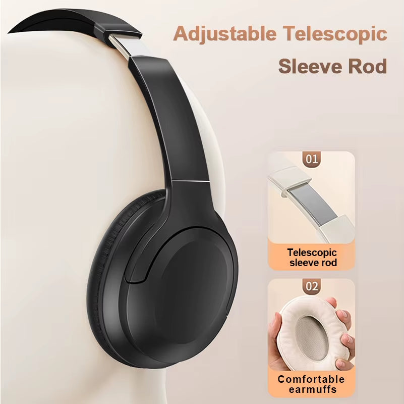 2024 Active Noise Canceling Headphones BT 5.3 Over-Ear Foldable Anc Gaming Headset