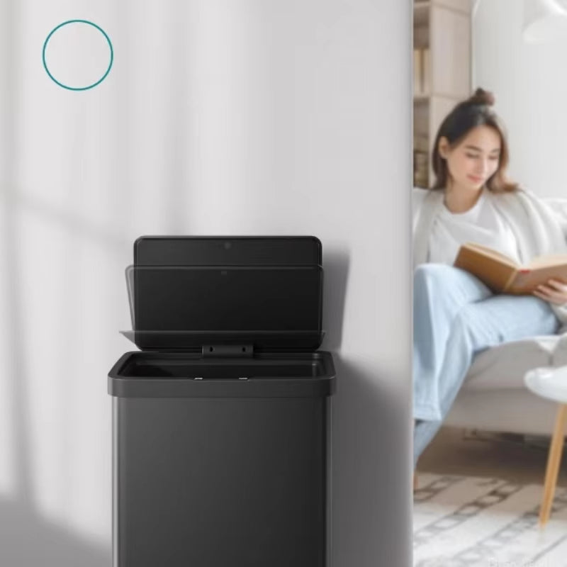 18-Gallon (68L) Stainless Steel Kitchen Trash Can Indoor Automatic Stay-Open Lid Motion Sensor Soft Close Smart Features-New