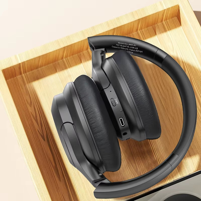 2024 Active Noise Canceling Headphones BT 5.3 Over-Ear Foldable Anc Gaming Headset